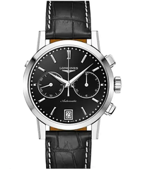 LONGINES CHRONOGRAPH AUTOMATIC BLACK DIAL L4.829.4.52.0