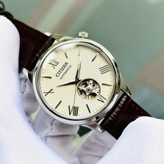 CITIZEN SUNSHINE AND LUNA OPEN HEART AUTOMATIC CHAMPAGNE NH9130-17A