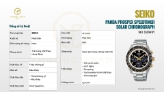 ĐỒNG HỒ NAM SEIKO PANDA PROSPEX SPEEDTIMER SOLAR CHRONOGRAPH SSC941P1 (SBDL113)