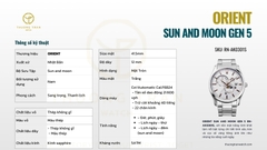 ĐỒNG HỒ NAM ORIENT SUN AND MOON GEN 5 RN-AK0301S