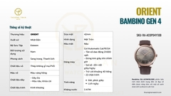 ĐỒNG HỒ NAM ORIENT BAMBINO GEN 4 RA-AC0P04Y10B