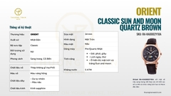 ĐỒNG HỒ NỮ ORIENT CLASSIC SUN AND MOON QUARTZ BROWN RA-KA0002Y10A