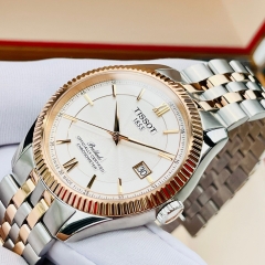 TISSOT BALLADE POWERMATIC 80 SILICUM COSC DEMI ROSE GOLD T108.408.22.278.00  (T1084082227800)