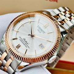 TISSOT BALLADE POWERMATIC 80 SILICUM COSC DEMI ROSE GOLD T108.408.22.278.00  (T1084082227800)