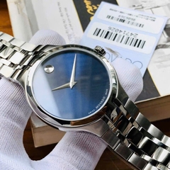 ĐỒNG HỒ NAM MOVADO COLLECTION 0606369 BLUE DIAL MENS STEEL WATCH 40mm