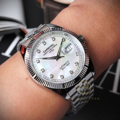 ĐỒNG HỒ NAM XÀ CỪ CARNIVAL AUTOMAITC 8131G-VT-MOP (XÀ CỪ TRẮNG)