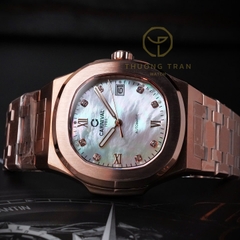 ĐỒNG HỒ NAM XÀ CỪ CARNIVAL AUTOMAITC 8160G-VH-MOP (XÀ CỪ TRẮNG)