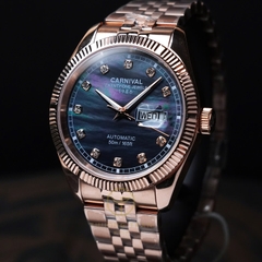 ĐỒNG HỒ NAM XÀ CỪ CARNIVAL AUTOMAITC 8131G-VH-BLACK MOP (XÀ CỪ ĐEN)