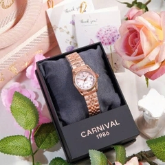 ĐỒNG HỒ NỮ CARNIVAL QUARTZ XÀ CỪ HỒNG 8131L-VH-HK