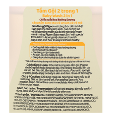 Tắm gội toàn thân Pigeon Hoa Hướng Dương cấp ẩm cho da bé chai 200ml