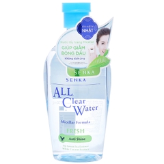 Nước tẩy trang Senka All Clear Water Fresh giảm mụn, kiểm soát nhờn chai 230ml
