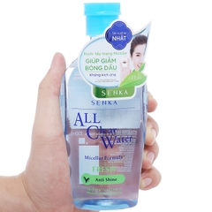 Nước tẩy trang Senka All Clear Water Fresh giảm mụn, kiểm soát nhờn chai 230ml