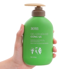 Gel gội hữu cơ Gừng Sả Cocay Hoala ngăn dầu, dưỡng ẩm chai 500g