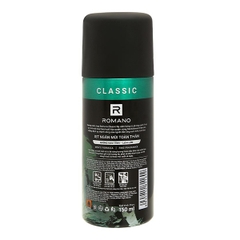 Xịt khử mùi Romano Classic ngăn mùi, kháng khuẩn chai 150ml