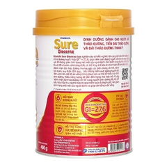 Sữa bột Vinamilk Sure Diecerna bổ sung dinh dưỡng cho người đái tháo đường lon 400g
