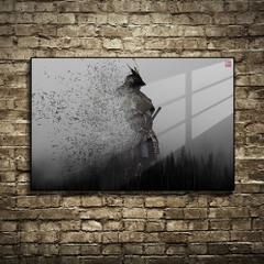 Tranh Tráng Gương Thuỷ Mặc ĐƠN THƯƠNG ĐỘC MÃ cao cấp - Kích thước 40x60cm