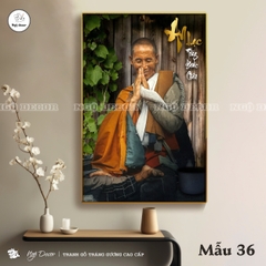 Tranh Tráng Gương SƯ THẦY THÍCH MINH TUỆ bo viền CAO CẤP