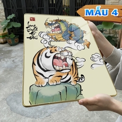 Tranh Tráng Gương LONG TRANH HỔ ĐẤU chế hài hước CAO CẤP - MẪU 4
