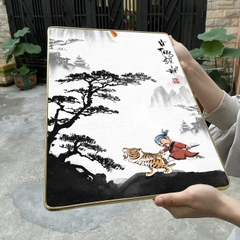 Tranh Tráng Gương VÕ TÒNG ĐẢ HỔ chế hài hước CAO CẤP (Mẫu 2)