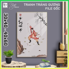 Tranh Tráng Gương VÕ TÒNG ĐẢ HỔ chế hài hước CAO CẤP (Mẫu 1)