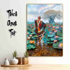 Tranh Tráng Gương SƯ THẦY THÍCH MINH TUỆ bo viền CAO CẤP