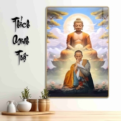 Tranh Tráng Gương SƯ THẦY THÍCH MINH TUỆ bo viền CAO CẤP