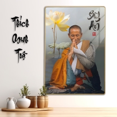 Tranh Tráng Gương SƯ THẦY THÍCH MINH TUỆ bo viền CAO CẤP