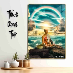 Tranh Tráng Gương SƯ THẦY THÍCH MINH TUỆ bo viền CAO CẤP