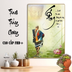 Tranh Tráng Gương SƯ THẦY THÍCH MINH TUỆ bo viền CAO CẤP