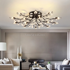 ĐÈN MÂM LED 15 CÁNH BLACK/GOLD