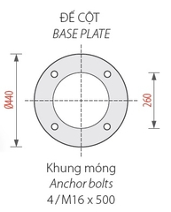 Cột đèn sân vườn Banian