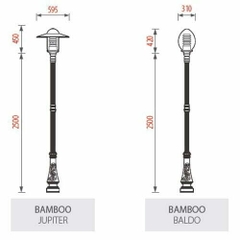 Cột đèn sân vườn BamBoo