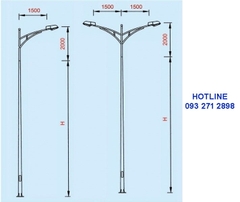 Cột đèn cao áp TK03