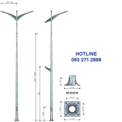Cột đèn cao áp TK07
