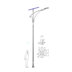 Cột đèn năng lượng mặt trời mạ kẽm nhúng nóng SL-TD05