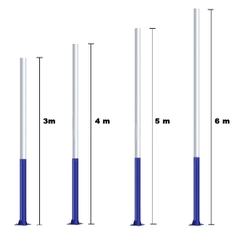 Trụ đèn năng lượng mặt trời mạ kẽm sơn epoxy [SL-TD02] 3m/4m/5m/6m