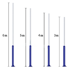 Trụ đèn năng lượng mặt trời sắt sơn giá rẻ 3m/4m/5m/6m SL-TD01