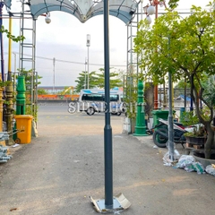 Trụ đèn năng lượng mặt trời sơn tĩnh điện 2 đoạn [SL-TD04] [2m/3m/4m/5m]