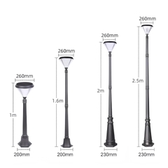Cột đèn sân vườn năng lượng mặt trời SLGL4002 series
