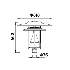 Cột đèn sân vườn hiện đại SL-PPOX60