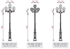 Cột đèn sân vườn DC05B