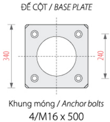 Cột đèn sân vườn Aradeco