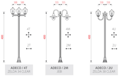 Cột đèn sân vườn Aradeco
