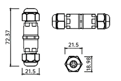 Đầu nối chống nước SL682-B