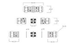Đầu nối chống nước SL684-B