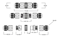 Đầu nối chống nước SL684-C