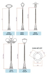 Cột đèn sân vườn DC02