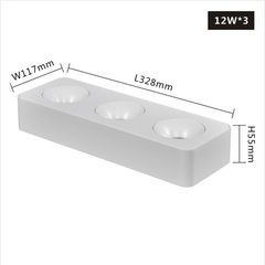 Đèn âm trần gắn nổi vuông mỏng SLATSM