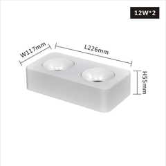 Đèn âm trần gắn nổi vuông mỏng SLATSM