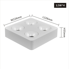 Đèn âm trần gắn nổi vuông mỏng SLATSM